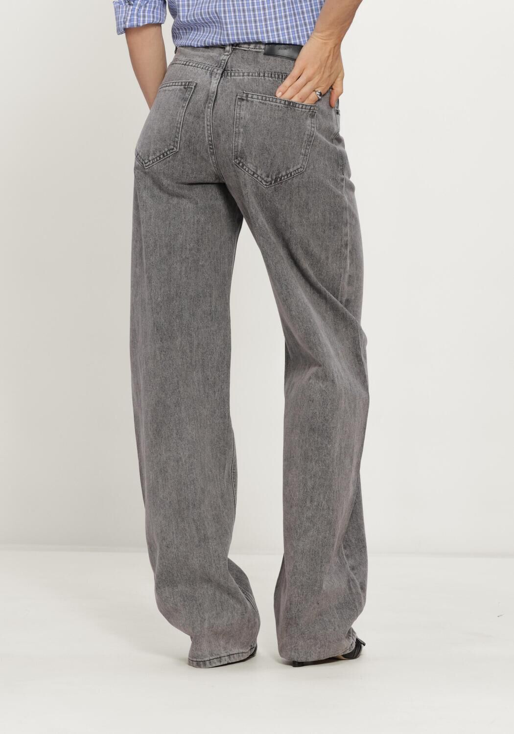Graue HAUTE L'AMITI&Eacute; Barrel jeans FLIP BARREL GREY TALL JEANS - large
