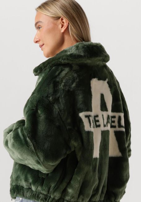 Dunkelgrün ALIX THE LABEL Fake-Fur-Jack FAUX FUR COAT - large