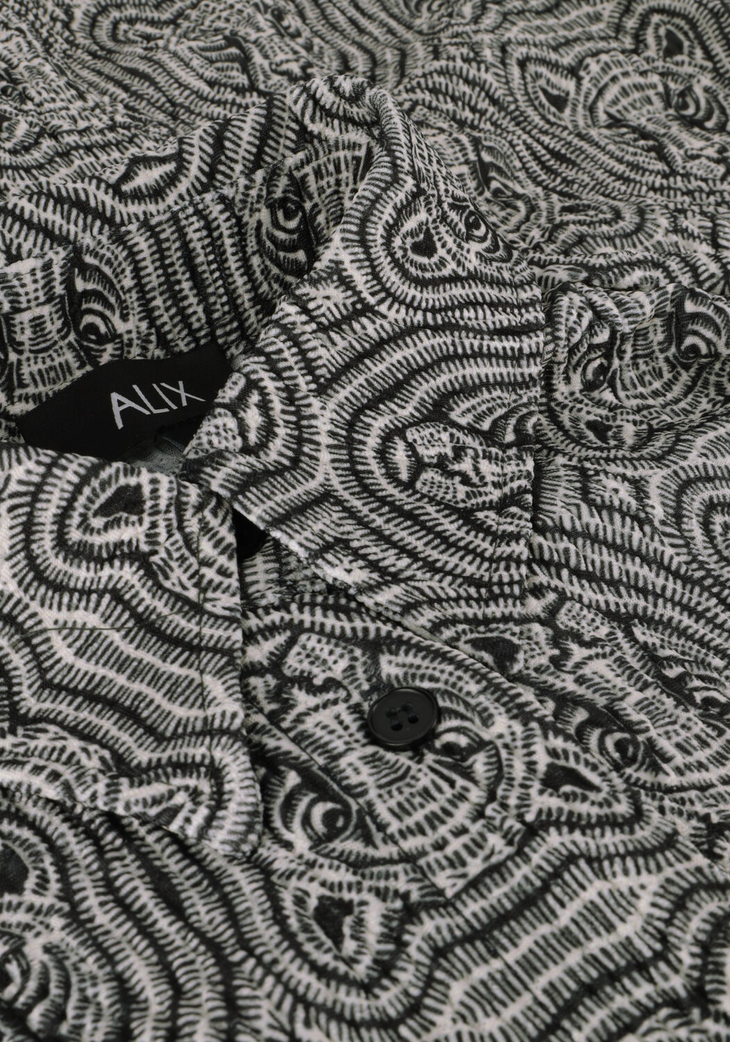 Schwarze ALIX THE LABEL Blusen LADIES KNITTED LEOPARD CRINKLE BLOUSE - large