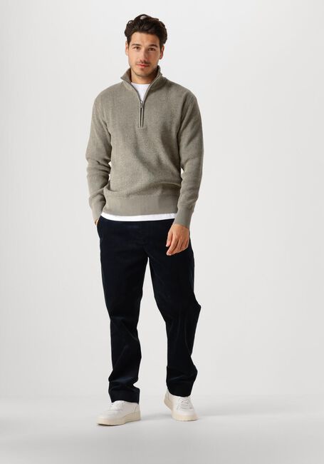 Grüne SELECTED MEN Pullover SLHRODNEY LS HIGH NECK HALF ZIP - large