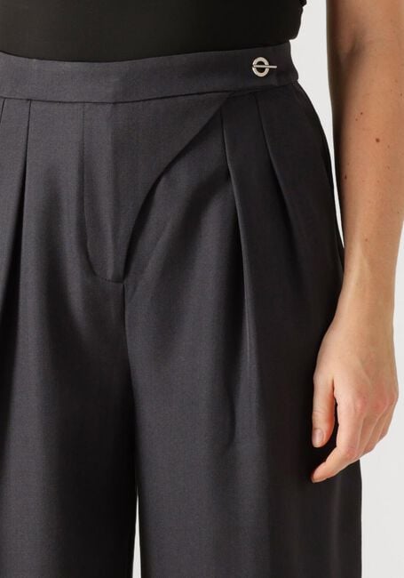 Dunkelgrau NEO NOIR Weite Hose ZALKA EYELET PANTS - large