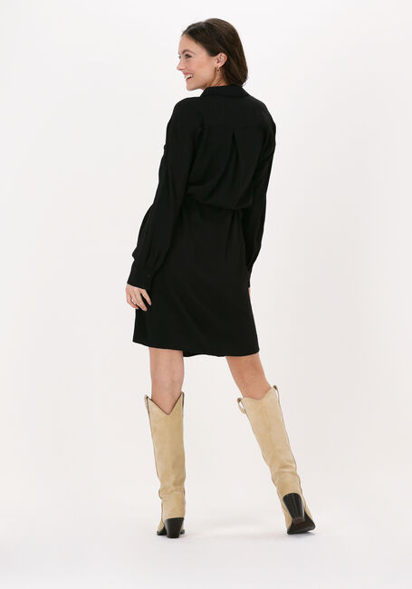 Schwarze SIMPLE Minikleid WOVEN DRESS CHRISTINA CRINKLE - large
