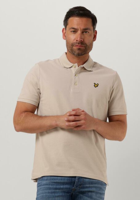 Beige LYLE & SCOTT Polo-Shirt CREST TIPPED POLO SHIRT - large