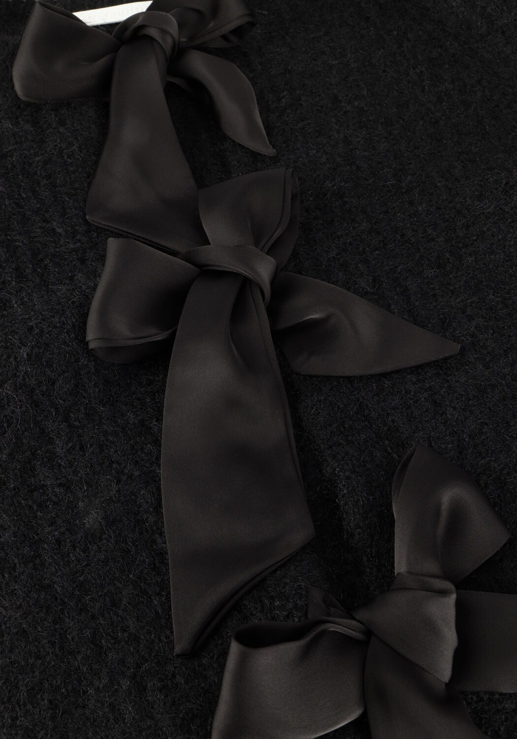 Schwarze CO'COUTURE Pullover CORALIE CC BOW RIB CARDIGAN - large