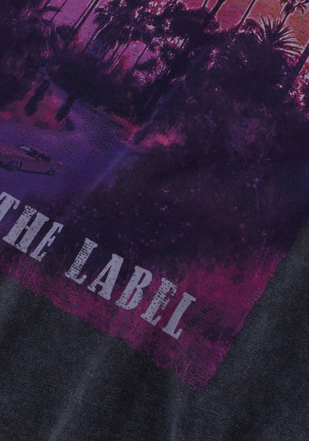 Graue ALIX THE LABEL T-shirt LADIES KNITTED PALMTREE T-SHIRT - large