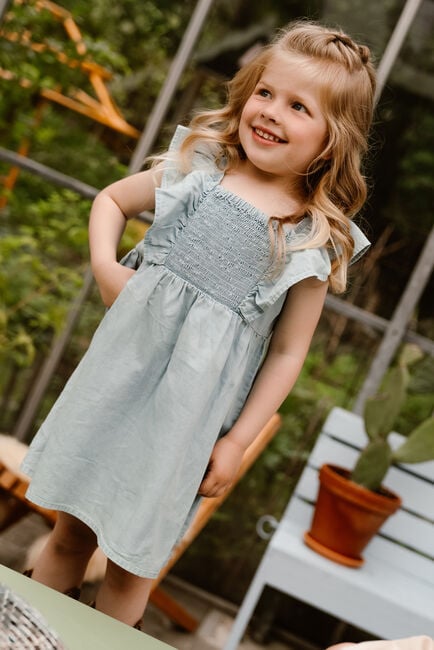 Hellblau DAILY7 Minikleid RUFFLE DRESS SLEEVELESS - large