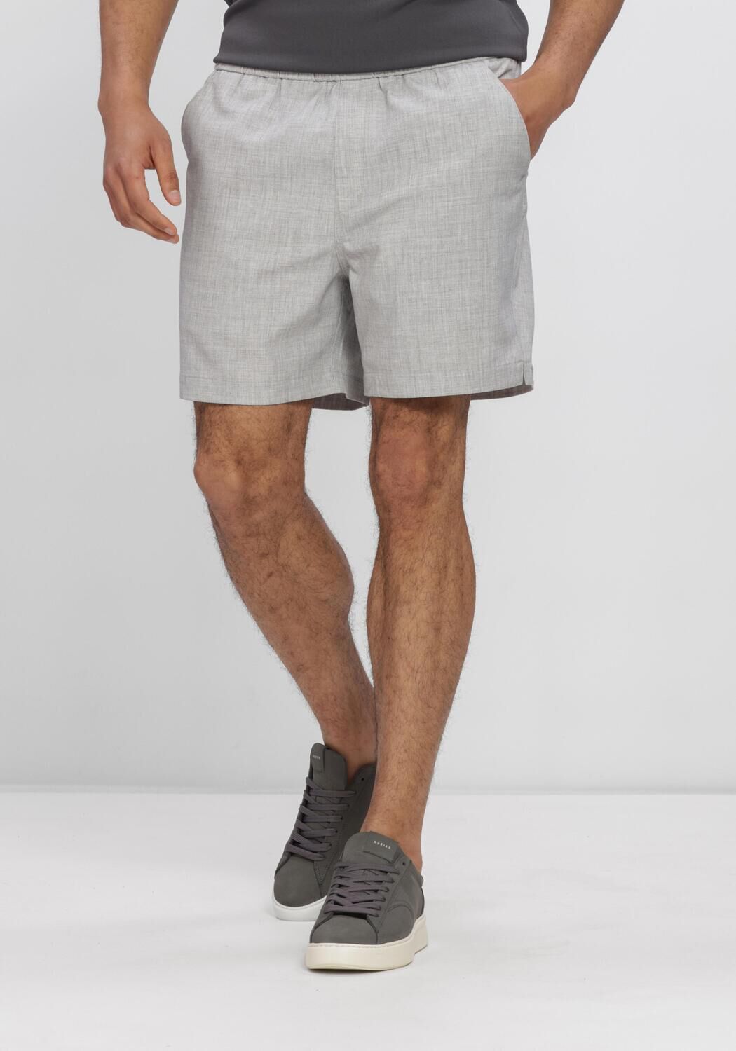 Graue PLAIN Kurze Hose TURIPL SHORTS - large