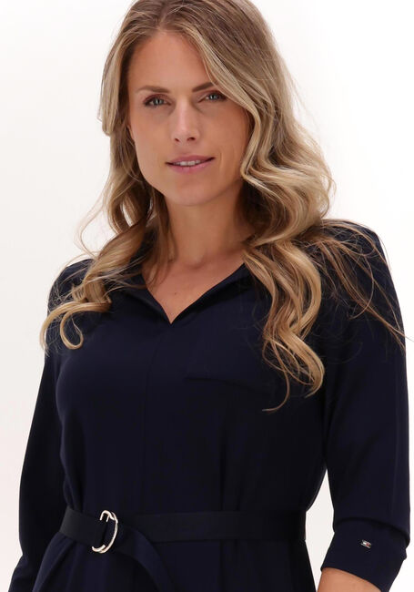 Dunkelblau TOMMY HILFIGER Midikleid REG VIS SHIRT MIDI DRESS 3/4 SLV - large
