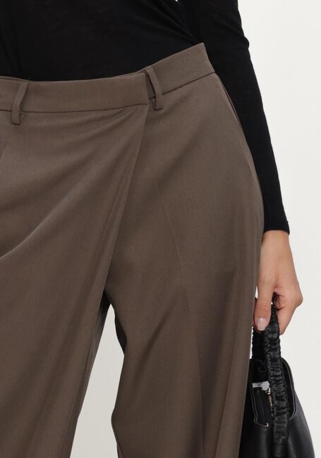 Taupe NEO NOIR Hose CALINA STRUCTURE WRAP PANTS - large