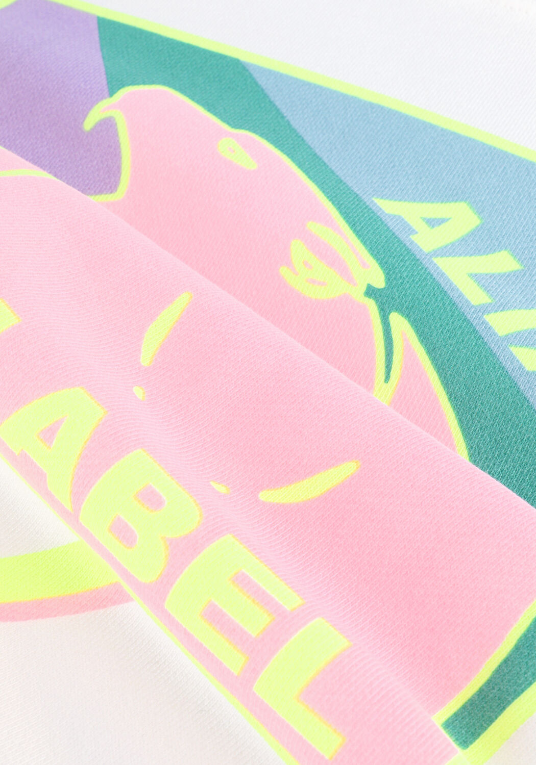 Wei&szlig;e ALIX THE LABEL T-shirt PASTEL PANTHER SWEATER - large