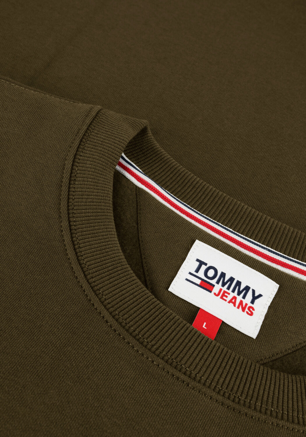 Gr&uuml;ne TOMMY JEANS Sweatshirt TJM REGULAR FLEECE C NECK - large