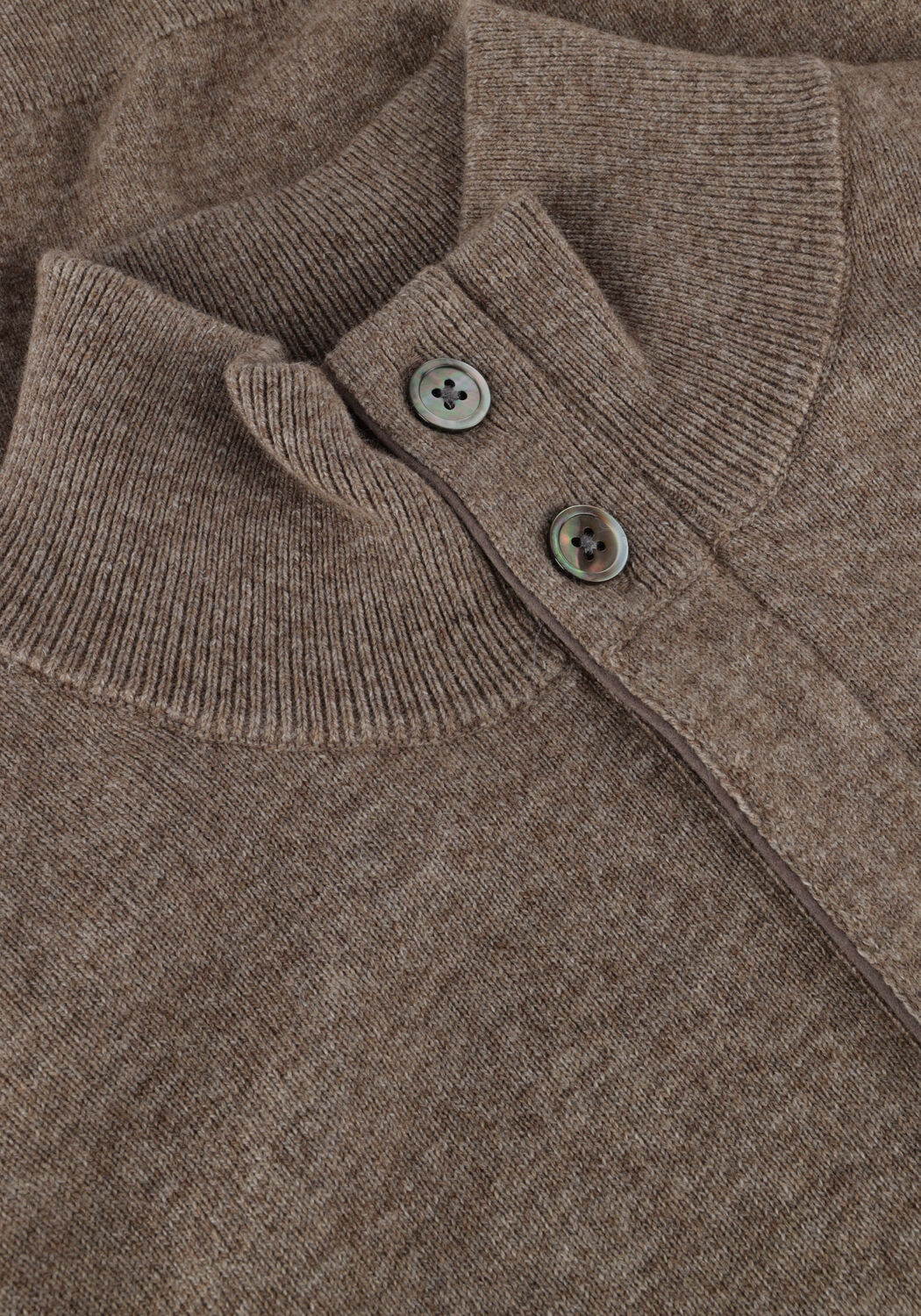 Braune PROFUOMO Pullover PULLOVER HALF ZIP BUTTON - large