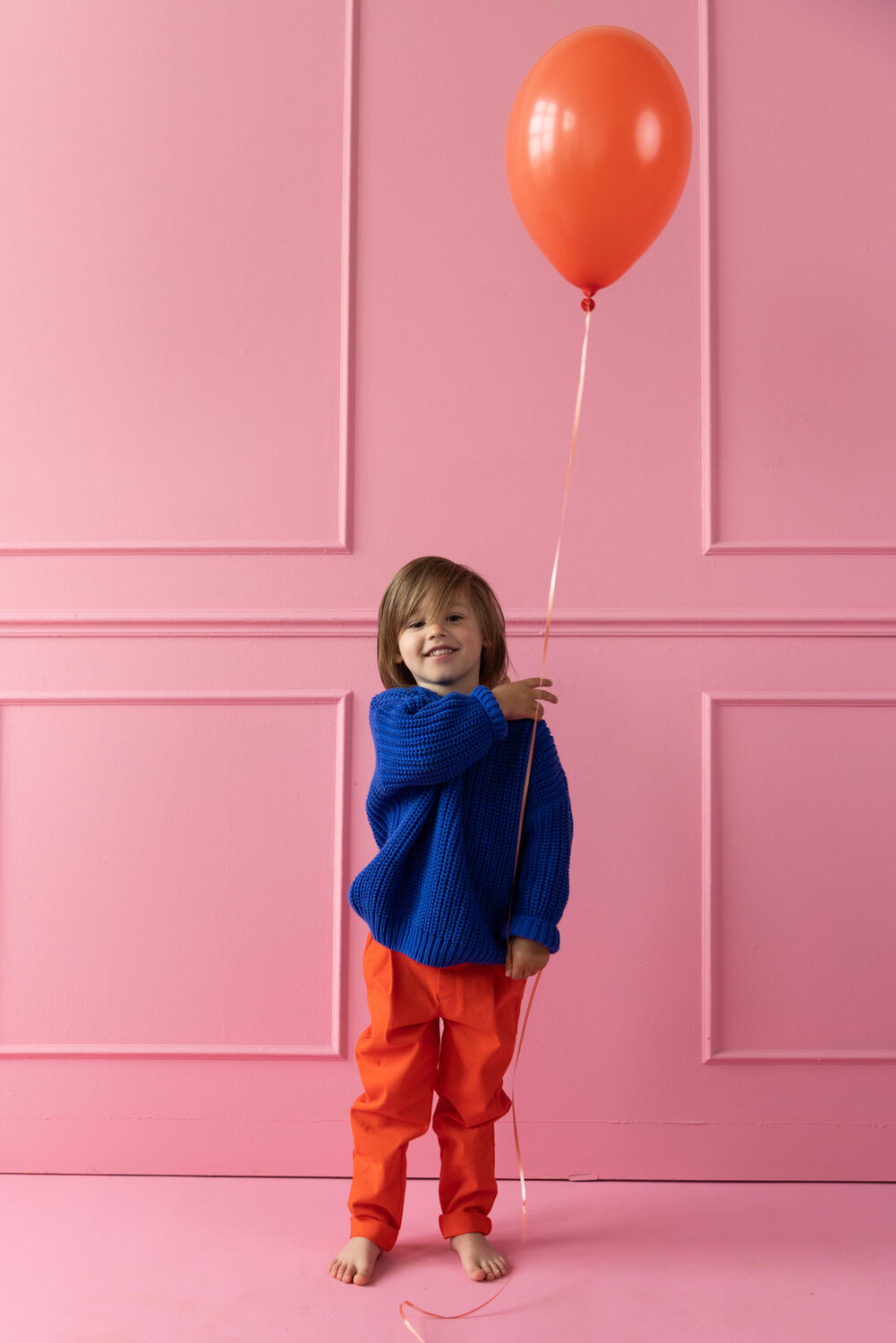 Blaue YUKI KIDSWEAR Pullover CHUNKY KNITTED SWEATER - large