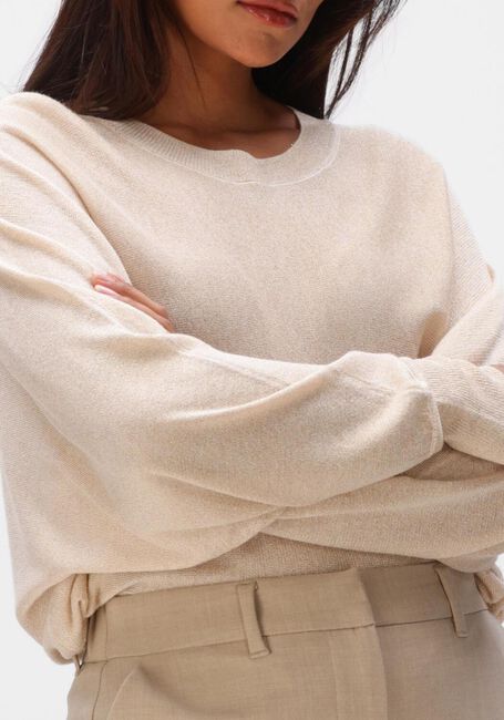 Beige MINUS Pullover DANA METALLIC BAT SLEEVE PULLOVER - large