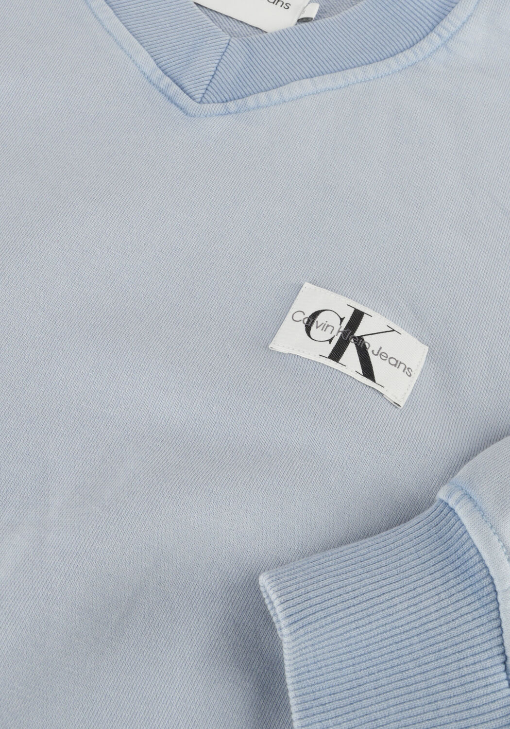 Hellblau CALVIN KLEIN Pullover WOVEN LABEL WASHED V-NECK - large
