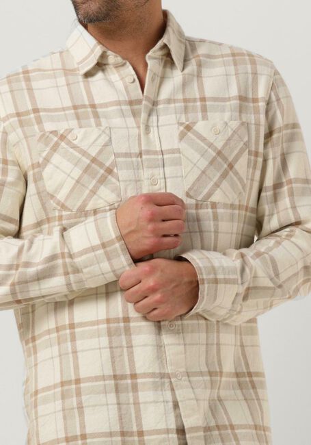 Beige BUTCHER OF BLUE Overshirt RICHARD TWILL CHECK SHIRT - large