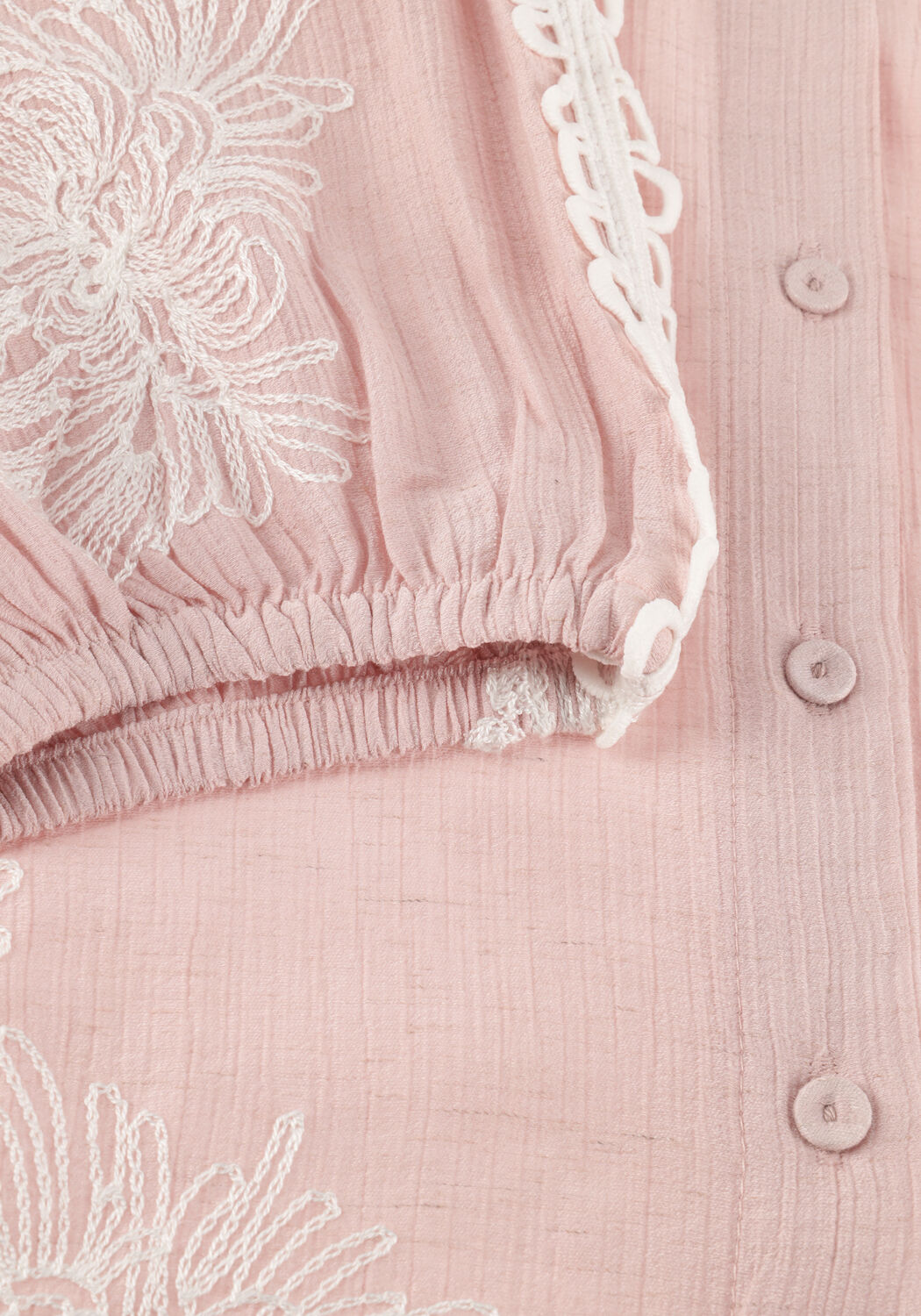 Hell-Pink JANSEN AMSTERDAM Blusen RAELLA BLOUSE AE 701 3/4 SLEEVE EMBROIDERY - large