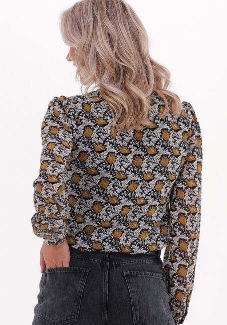 Gelbe COLOURFUL REBEL Blusen CHELSEA PAISLEY FLOWER RUFFLE BLOUSE - large