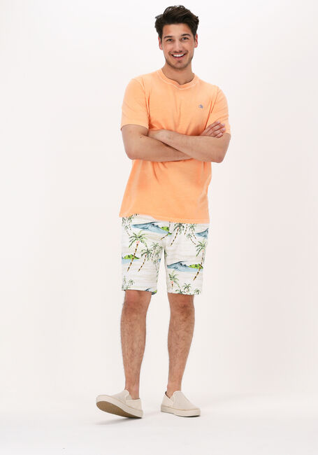 Orangene SCOTCH & SODA T-shirt GARMENT-DYED CREWNECK TEE WITH EMBROIDERY LOGO - large