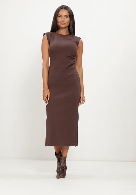 Braune Y.A.S. Midikleid YASPINA SL LONG DRESS - large