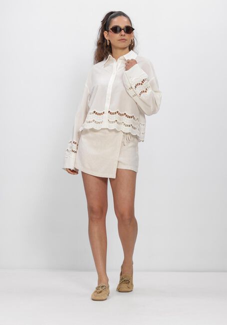 Beige TOMMY JEANS Kurze Hose TJW LINEN SKORT - large