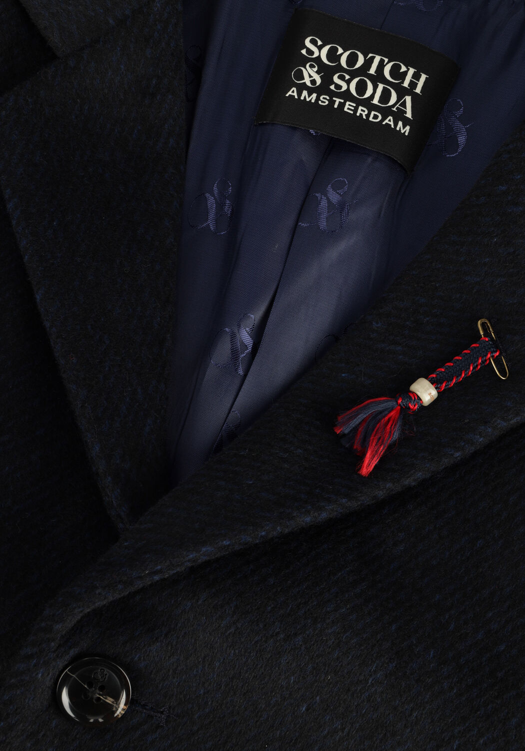 Dunkelblau SCOTCH & SODA M&auml;ntel CLASSIC WOOL-BLEND OVERCOAT - large