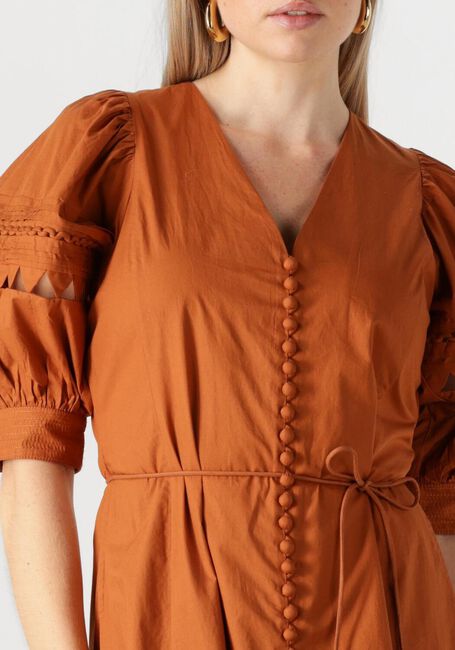 Braune SCARLETT POPPIES Midikleid FLEURETTA MIDI DRESS - large