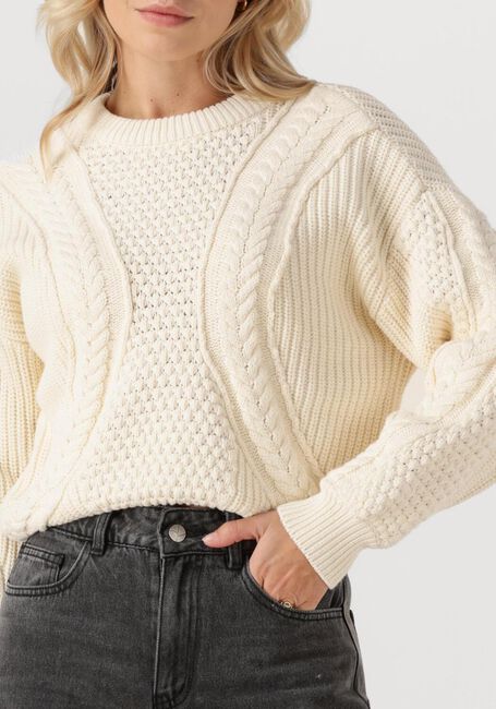 Creme ROUGE EDIT Pullover ROUMICALA LS O-NECK KNIT - large