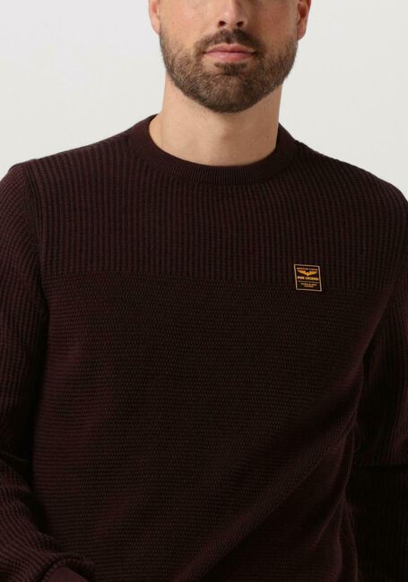 Bordeaux PME LEGEND Pullover CREWNECK COTTON PLATED - large