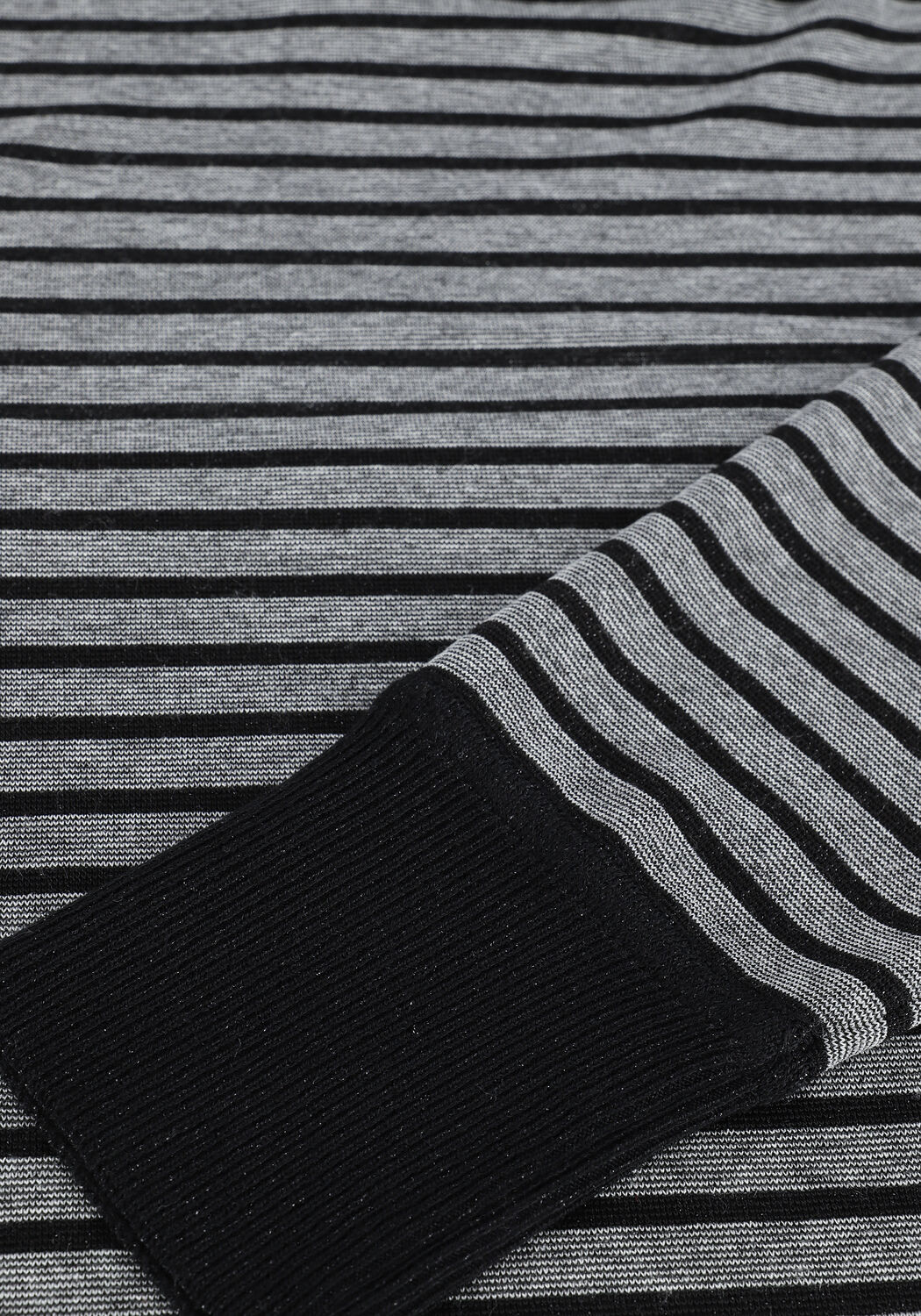 Schwarze MOS MOSH Top CASIO LS-STRIPE ROLLNECK - large