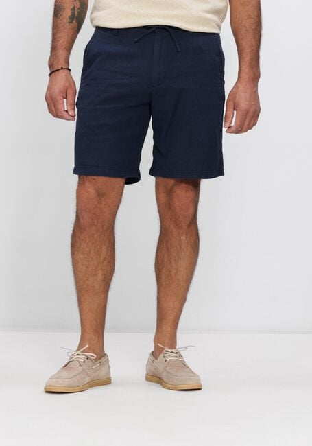 Dunkelblau SELECTED MEN Kurze Hose SLHREGULAR-BRODY LINEN BLD SHORTS NOOS - large