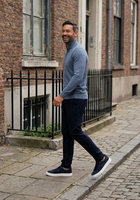 Blaue SAINT STEVE Pullover CAS - large