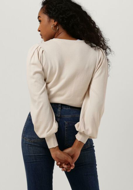 Ecru SUMMUM Pullover PUFFY SLEEVE SWEATER BASIC KNIT (7S550) - large