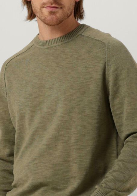 Khaki CALVIN KLEIN Pullover SLUB TEXTURE SWEATER - large