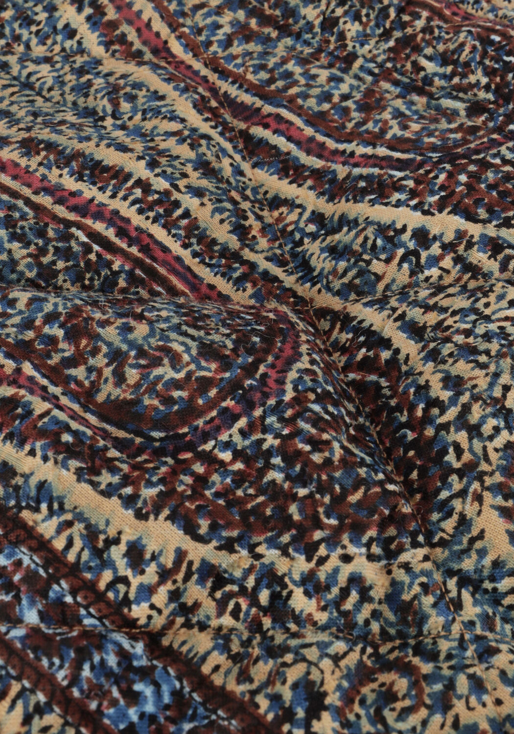 Camelfarbene ANTIK BATIK Wattierte Jack HIDA JACKET - large