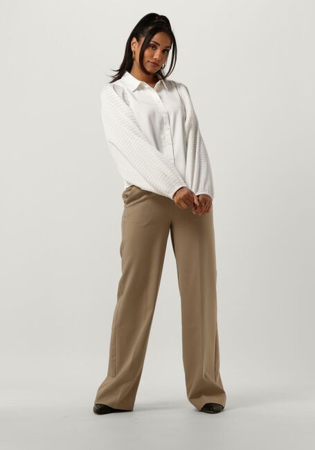 Weiße ANOTHER LABEL Bluse MACY PLEATED SHIRT - large