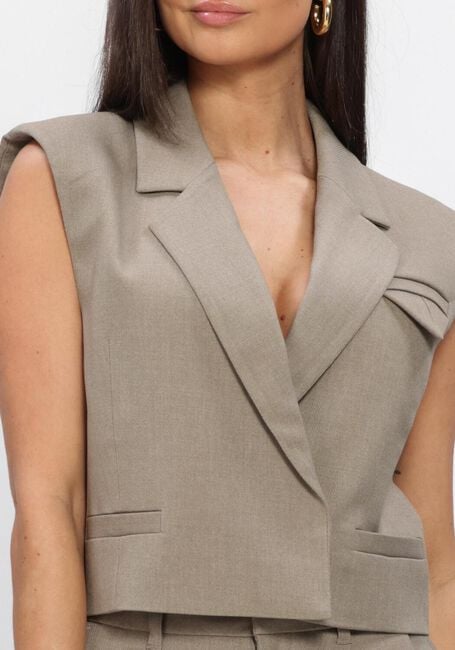 Taupe COPENHAGEN MUSE Gilet CMTAILOR-SHORT-WAISTCOAT - large