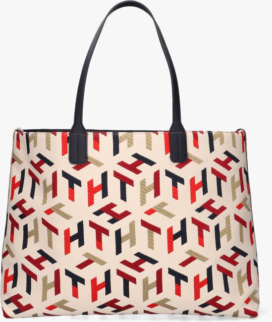 Mehrfarbige/Bunte TOMMY HILFIGER Shopper ICONIC TOMMY TOTE MONO EMBR - large
