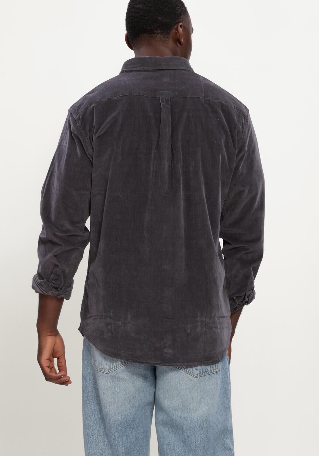 Anthrazit ANERKJENDT Overshirt AKLEIF SOLID CORD SHIRT - large