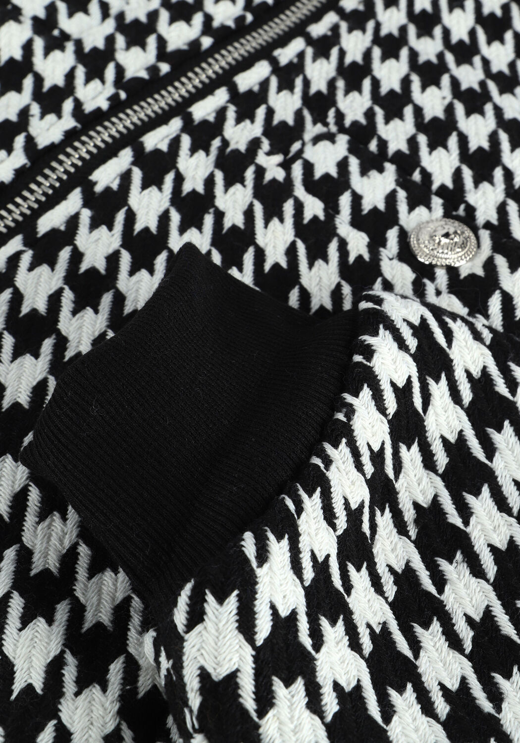 Schwarze COLOURFUL REBEL Jack LIZZY DOGTOOTH BOMERJACKET - large