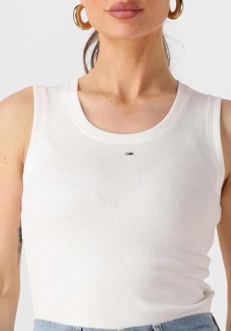 Weiße TOMMY JEANS Top TJW ESSENTIAL RIB TANK EXT - large