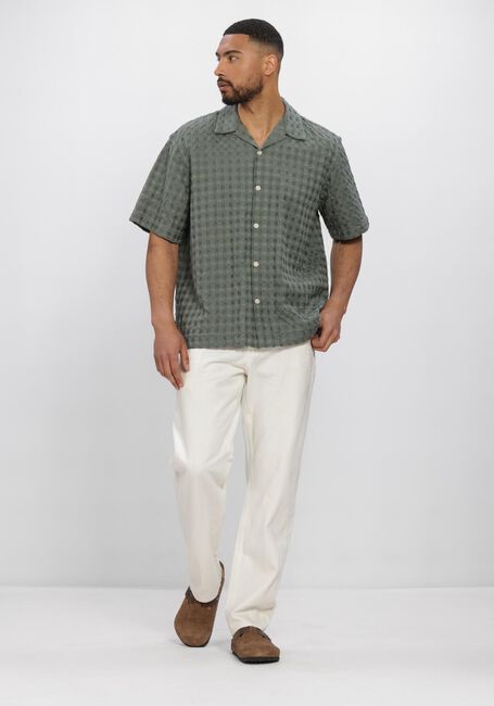 Gr&uuml;ne SELECTED MEN Hemden SLHRLXMONTY TEXTURE SS SHIRT - large