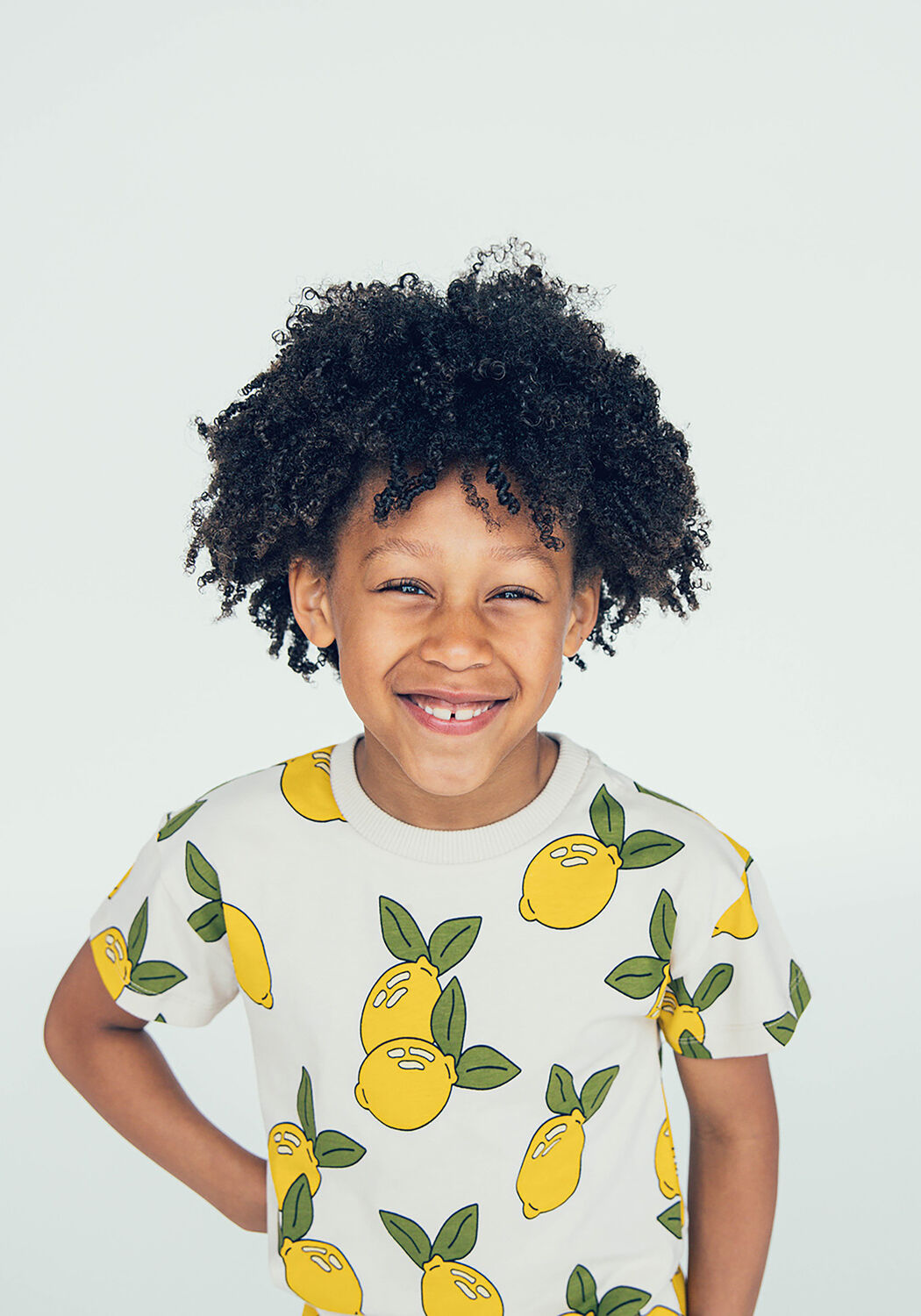 Nicht-gerade weiss CARLIJNQ T-shirt LEMON - CREWNECK T-SHIRT - large