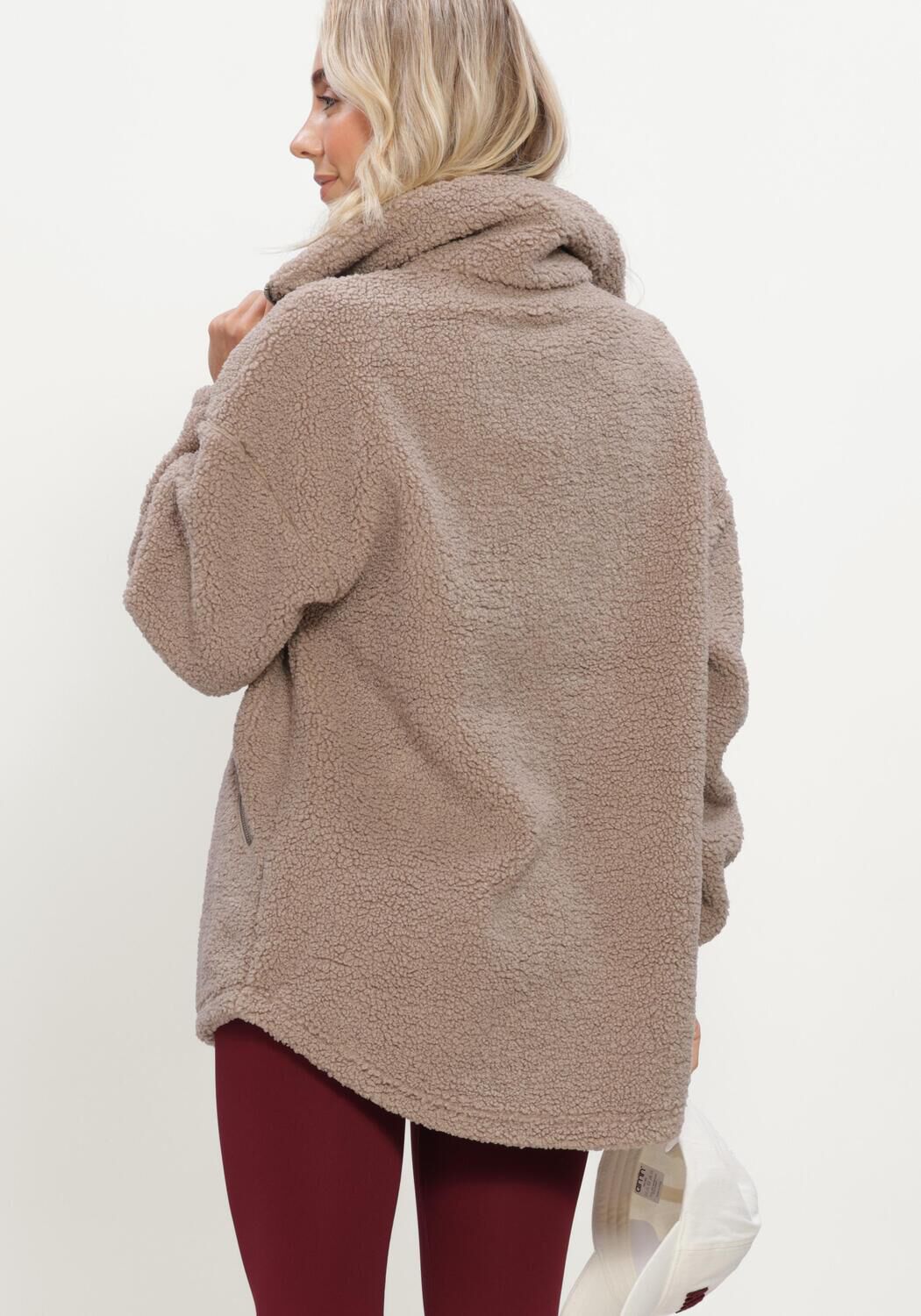 Taupe AIM'N Teddy-Jacke PILE JACKET - large