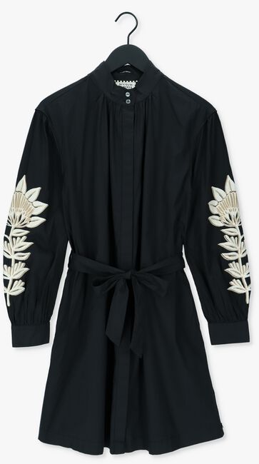 Schwarze SCOTCH & SODA Minikleid COTTON EMBROIDERED SHIRT DRESS - large