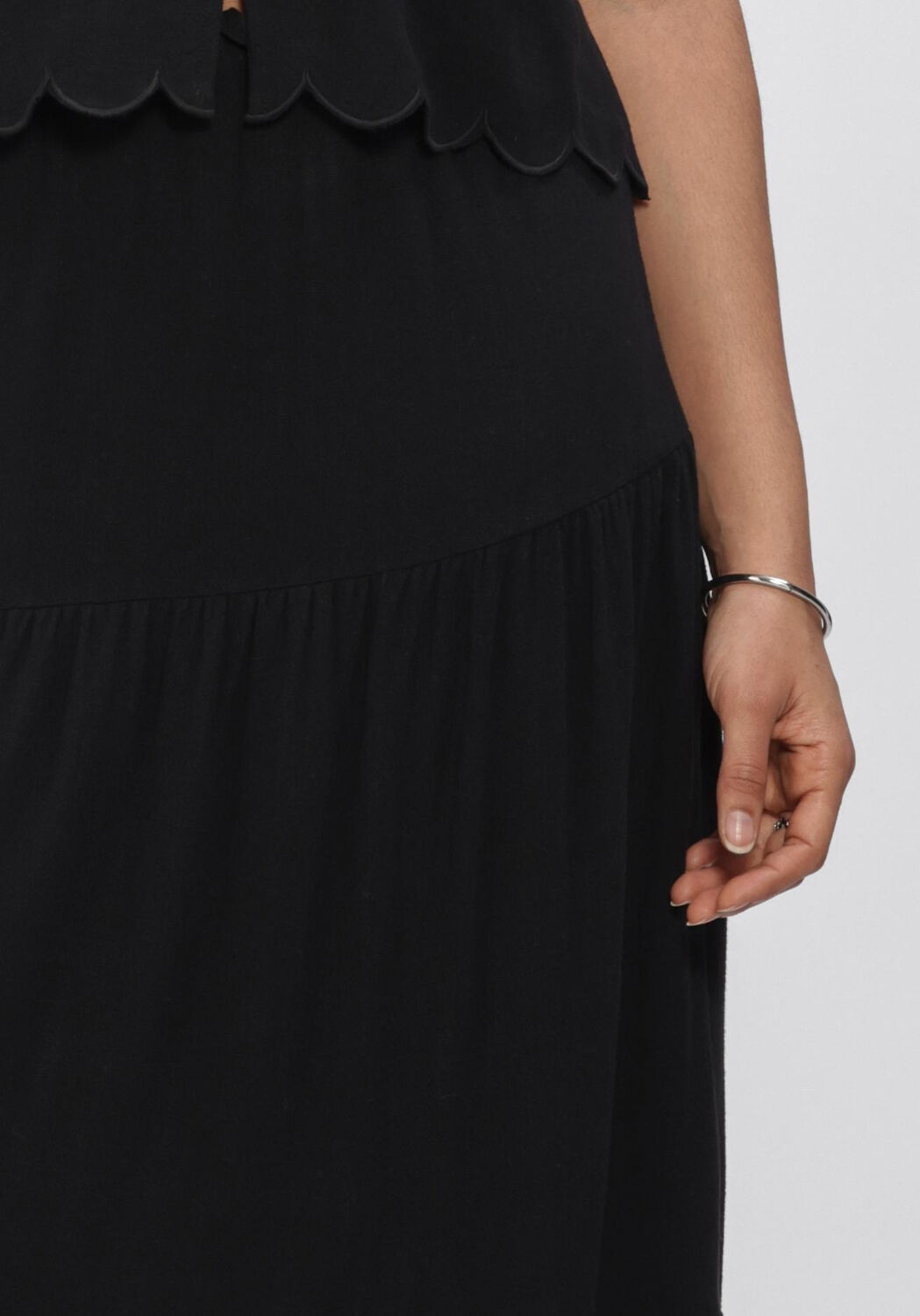 Schwarze OBJECT Maxirock OBJSANNE MW LONG LAYER SKIRT - large