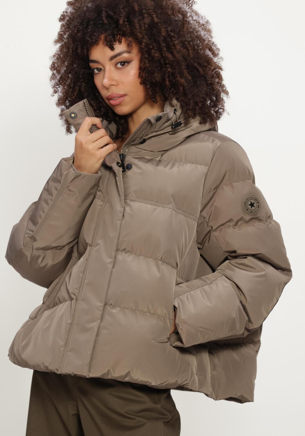 Taupe AIRFORCE Wattierte Jack CARLY JACKET - large