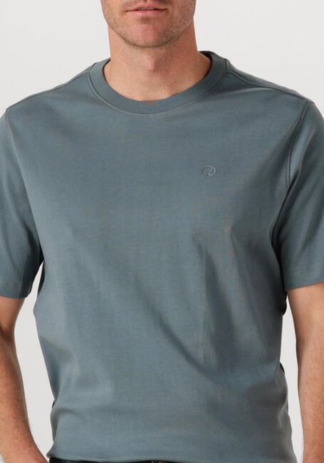 Blaue CAST IRON T-shirt REGULAR FIT INTERLOCK - large