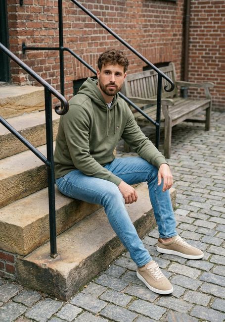 Olive TOMMY HILFIGER Sweatshirt ESSENTIAL TERRY HOODY - large