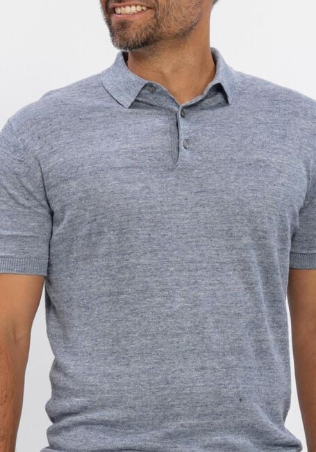 Blaue GENTILUOMO Polo-Shirt POLO 3 BUTTINS - large